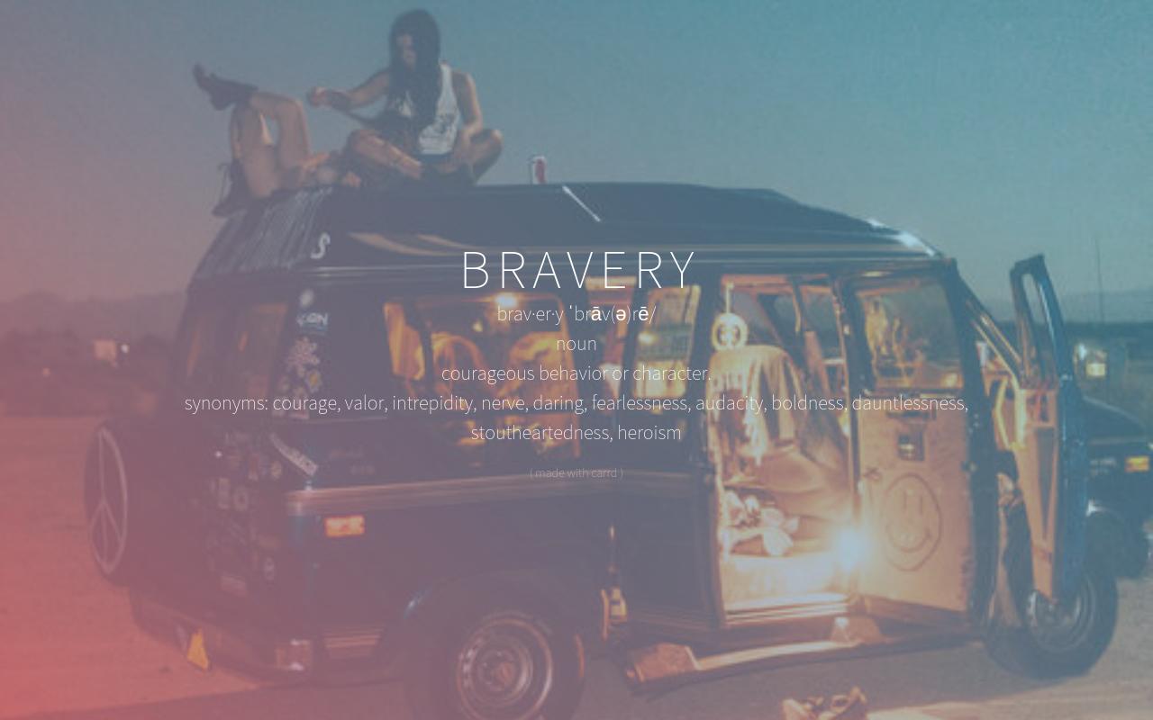 Carrd profile picture for @bravery